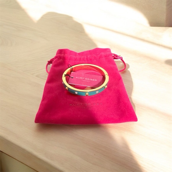 Kurt Geiger Teal Enamel Bangle Bracelet - Picture 3 of 3